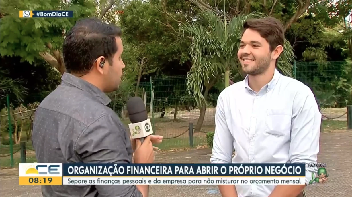 Lucas Pontes entrevistado no Bom Dia Ceará, da Globo